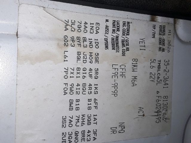 bontott SKODA YETI Jobb Visszapillantó Tükör (Elektromos)