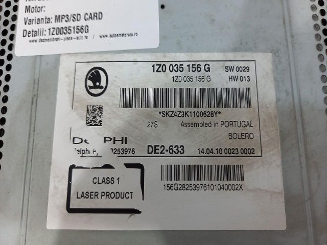 bontott SKODA YETI Rádió / CD