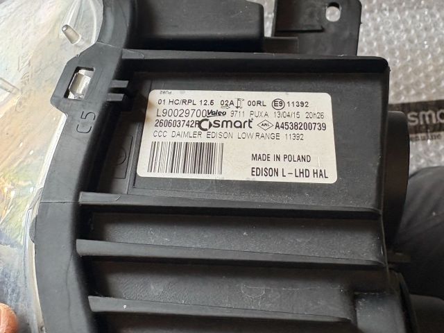 bontott SMART FORFOUR Bal Fényszóró