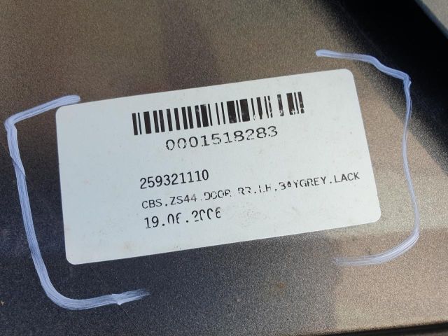 bontott SMART FORFOUR Bal hátsó Ajtó (Részeivel)