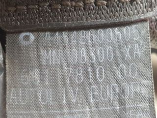 bontott SMART FORFOUR Jobb hátsó Biztonsági Öv