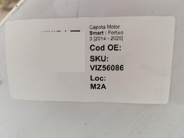 bontott SMART FORTWO Motorháztető