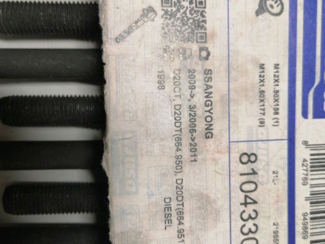 bontott SSANGYONG REXTON Hengerfej Csavar