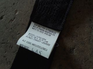 bontott SSANGYONG TIVOLI Jobb hátsó Biztonsági Öv