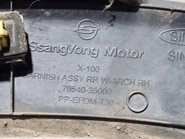 bontott SSANGYONG TIVOLI Jobb hátsó Sárvédő Díszléc