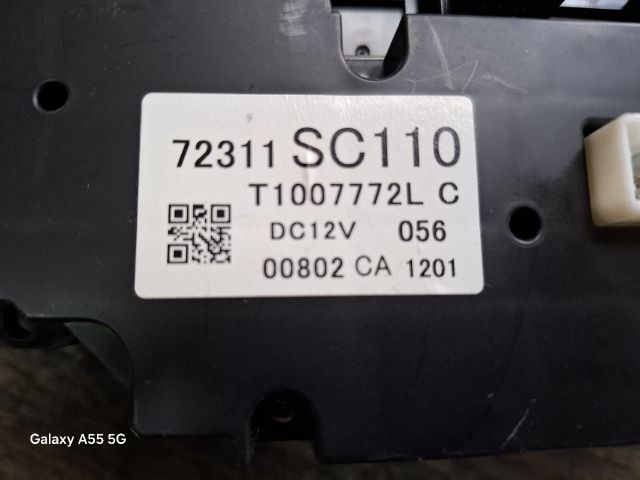 bontott SUBARU IMPREZA Fűtéskapcsoló (manuális klímás)