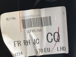 bontott SUBARU IMPREZA Jobb első Ajtó Kárpit