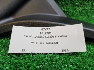 bontott SUZUKI BALENO Bal hátsó Belső Küszöb Burkolat