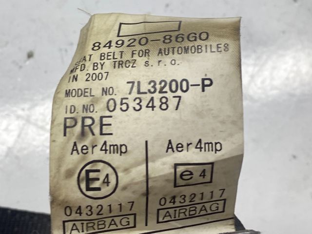 bontott SUZUKI IGNIS II Jobb első Biztonsági Öv