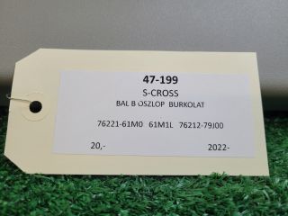 bontott SUZUKI S-CROSS Bal B Oszlop Burkolat