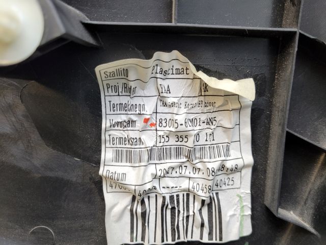 bontott SUZUKI S-CROSS Bal hátsó Ajtó Kárpit