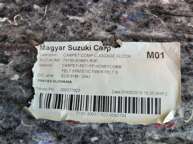 bontott SUZUKI S-CROSS Csomagtér Tálca