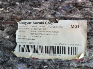 bontott SUZUKI S-CROSS Csomagtér Tálca