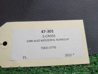bontott SUZUKI S-CROSS Jobb Alsó Műszerfal Burkolat