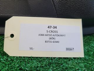 bontott SUZUKI S-CROSS Jobb hátsó Ajtó Kárpit
