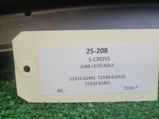 bontott SUZUKI S-CROSS Levélrács