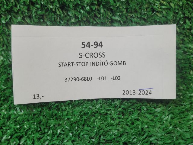 bontott SUZUKI S-CROSS Start / Stop Indító Gomb