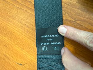 bontott SUZUKI SPLASH Bal hátsó Biztonsági Öv