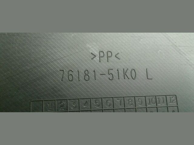 bontott SUZUKI SPLASH Bal hátsó Csomagtér Burkolat (Műanyag)