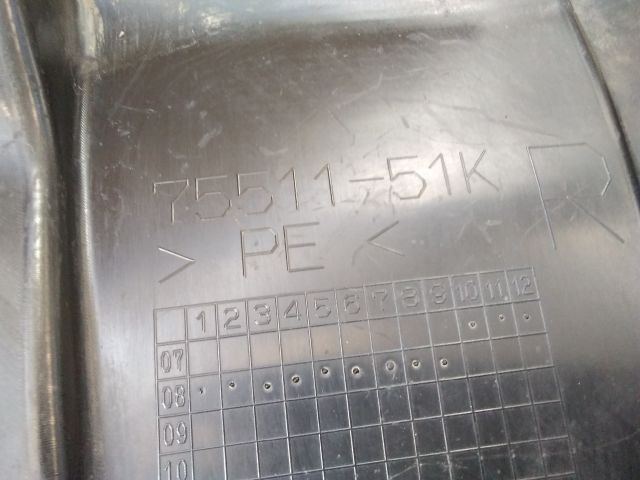 bontott SUZUKI SPLASH Jobb hátsó Dobbetét (Kerékjárati, Műanyag)