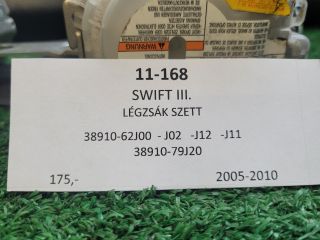bontott SUZUKI SWIFT III Komplett Légzsák Szett