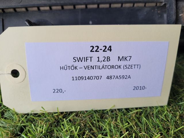bontott SUZUKI SWIFT IV Hűtő Ventilátor(ok), Radiátor(ok) Szett