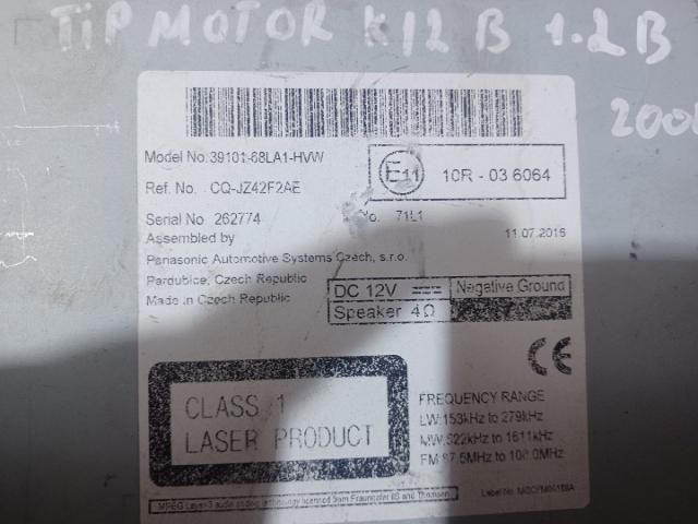 bontott SUZUKI SWIFT IV Rádió / CD