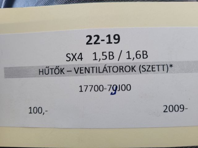 bontott SUZUKI SX4 Hűtő Ventilátor(ok), Radiátor(ok) Szett