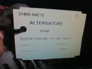 bontott SUZUKI SX4 Generátor
