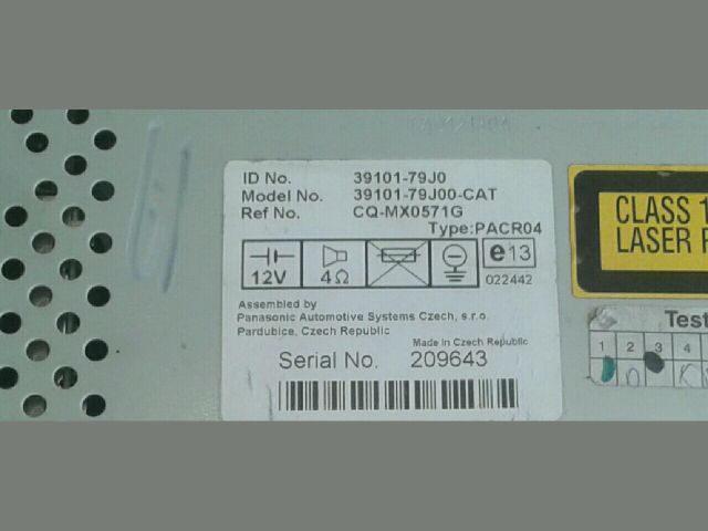 bontott SUZUKI SX4 Rádió / CD