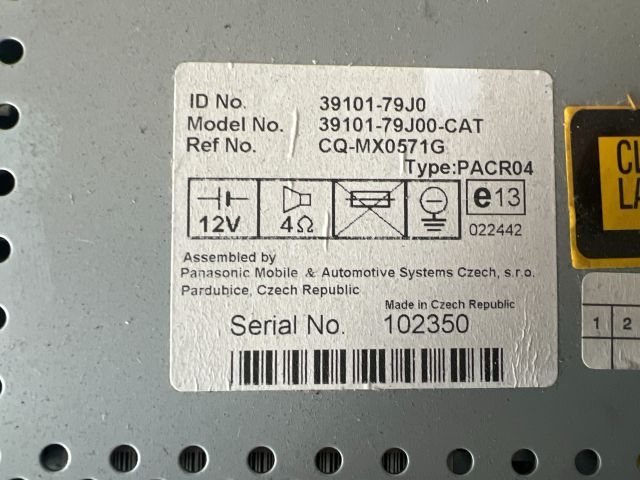 bontott SUZUKI SX4 Rádió / CD