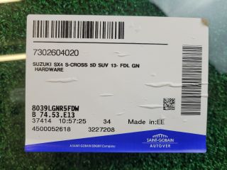 bontott SUZUKI SX4 S-Cross Bal első Ablak