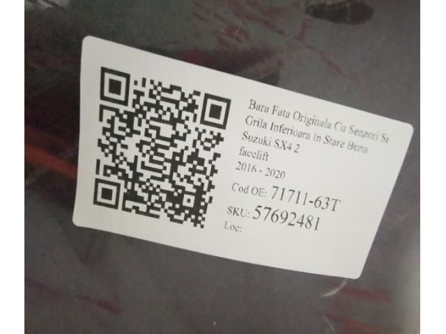 bontott SUZUKI SX4 S-Cross Első Lökhárító (Részeivel)