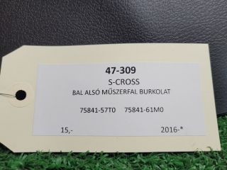 bontott SUZUKI SX4 S-Cross II Bal Alsó Műszerfal Burkolat