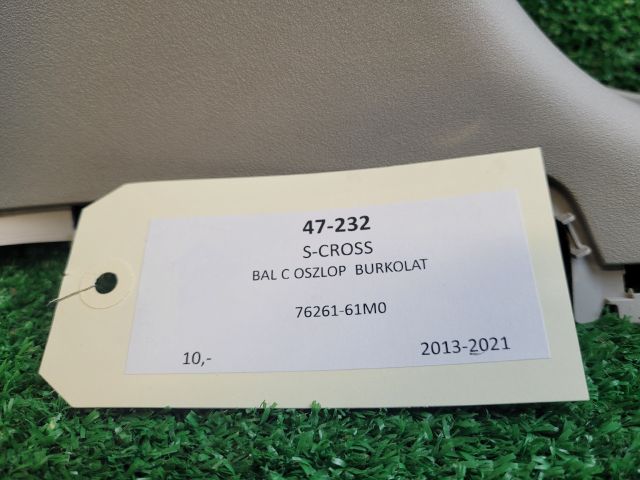 bontott SUZUKI SX4 S-Cross II Bal C Oszlop Burkolat