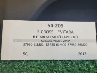 bontott SUZUKI SX4 S-Cross II Bal első Ablakemelő Kapcsoló