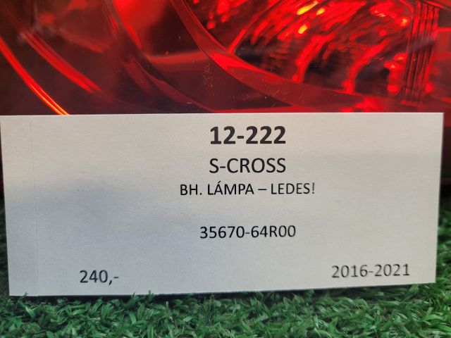 bontott SUZUKI SX4 S-Cross II Bal Külső Hátsó Lámpa