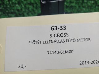 bontott SUZUKI SX4 S-Cross II Előtét Ellenállás Fűtőmotor