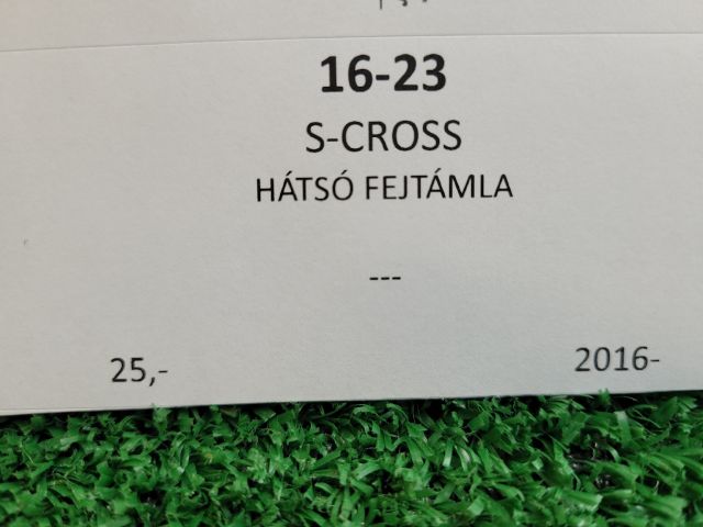 bontott SUZUKI SX4 S-Cross II Hátsó Fejtámla