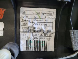 bontott SUZUKI SX4 S-Cross II Jobb első Ajtó Kárpit