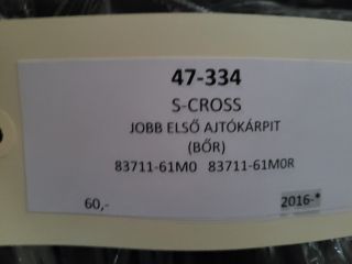 bontott SUZUKI SX4 S-Cross II Jobb első Ajtó Kárpit