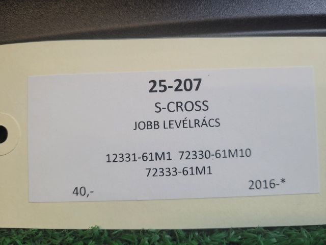 bontott SUZUKI SX4 S-Cross II Levélrács