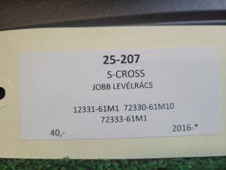 bontott SUZUKI SX4 S-Cross II Levélrács