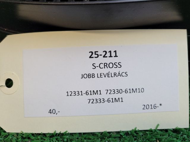 bontott SUZUKI SX4 S-Cross II Levélrács