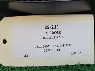 bontott SUZUKI SX4 S-Cross II Levélrács