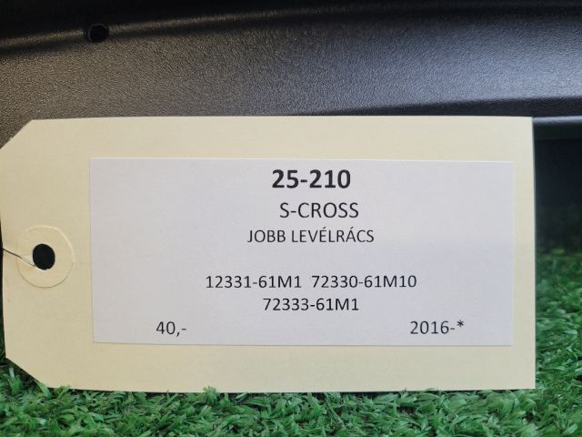 bontott SUZUKI SX4 S-Cross II Levélrács