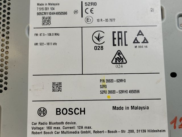 bontott SUZUKI SX4 S-Cross II Navigációs Fejegység