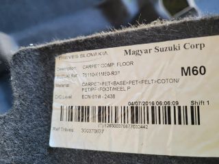 bontott SUZUKI SX4 S-Cross II Padlószőnyeg