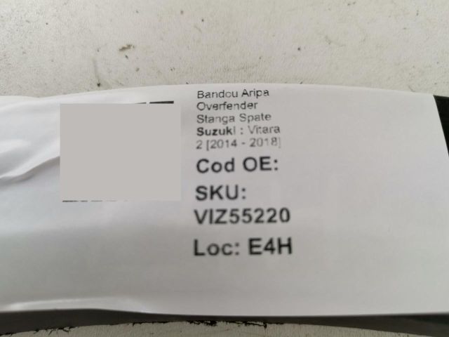 bontott SUZUKI VITARA Bal hátsó Sárvédő Díszléc