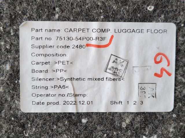 bontott SUZUKI VITARA Csomagtér Tálca